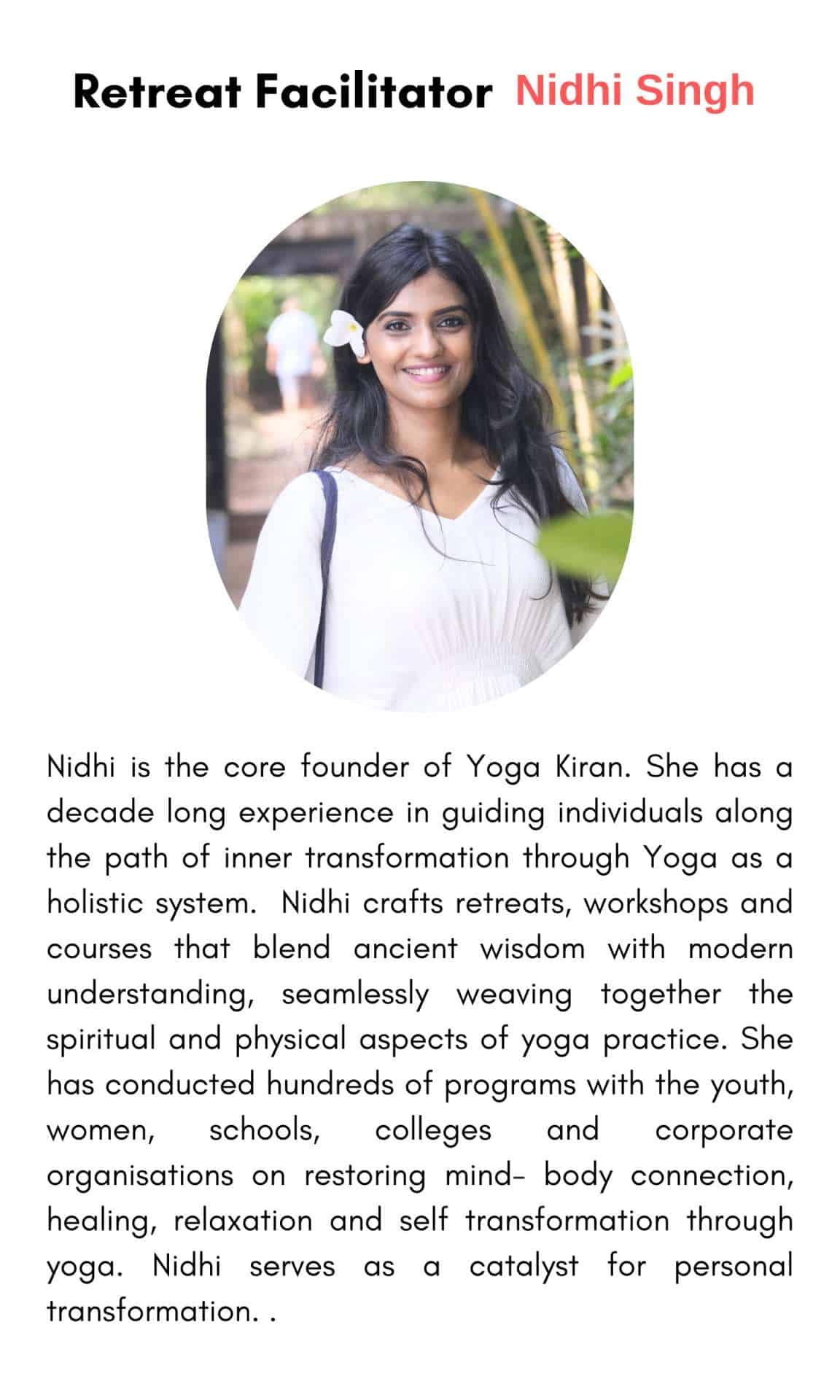 Nidhi - Yoga Kiran